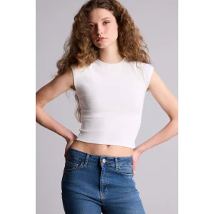 Defacto H1129AXWT32 Beyaz Fitted Ribana Tişört