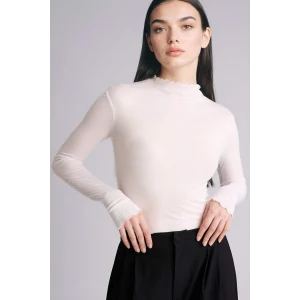 Defacto G7804AXER105 Ekru Slım Fıt Ribana Tişört