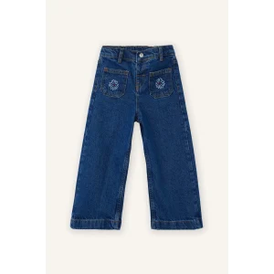 Defacto G8187A5NM34 Mavi Wıde Leg Nakışlı Jean Pantolon Kız Bebek