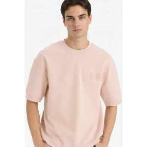Defacto F8142AXPN287 Pembe Nefes Alabilen Loose Fit Baskılı Tişört