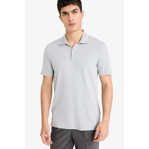 Defacto M6609AZGR130 Gri Slım Fıt Polo Yaka Kısa Kollu Polo Tişört