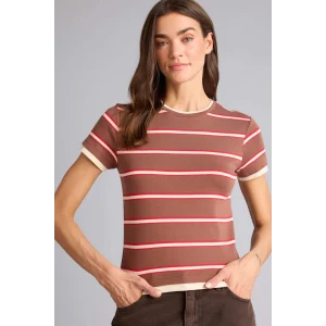 Defacto G9545AXBN525 Kahve Regular Fıt Bisiklet Yaka Ribana Kısa Kollu Tişört