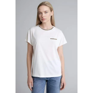 Defacto K7701AZER105 Ekru Bisiklet Yaka Kısa Kollu Tişört