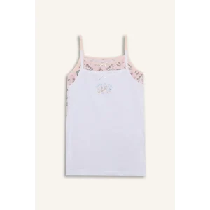 Defacto G8492A8PN190 Pembe %100 Pamuklu Unıcorn Baskılı 2li Atlet Kız Çocuk