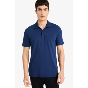 Defacto M6609AZIN131 İndigo Slım Fıt Polo Yaka Kısa Kollu Polo Tişört