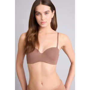 Defacto Y3730AZBN307 Kahve Micro Kaplı Yarım Dolgulu Balenli Straplez Sütyen