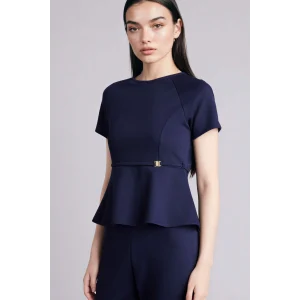 Defacto G9811AXNV31 Lacivert Slım Fıt Bisiklet Yaka Kısa Kollu Tişört