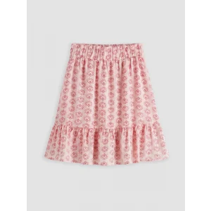 LCW Kids Pembe Kız Çocuk Desenli Beli Lastikli Etek