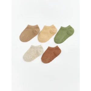 LCW Kids Kahverengi Erkek Çocuk Patik Çorap 5li