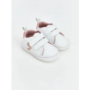 LCW STEPS Beyaz Yıldız Nakışlı Kız Bebek Spor Ayakkabı