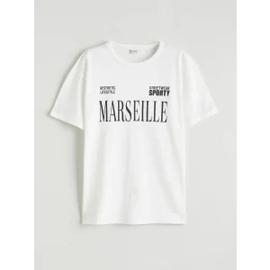 LCW Kids Ekru Baskılı Kısa Kollu Erkek Çocuk Tişört