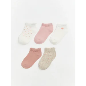 LCW baby Ekru Kız Bebek Patik Çorap 5li