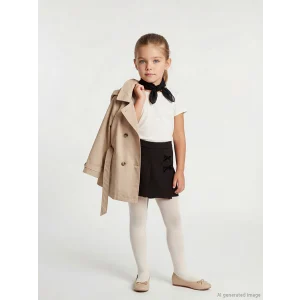 LCW Kids Siyah Kız Çocuk Şort Etek ve Külotlu Çorap