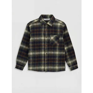 LCW Kids Haki Ekose Erkek Çocuk Oduncu Gömlek