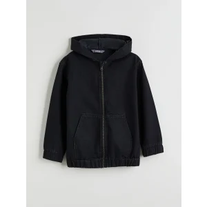 LCW Kids Siyah Kapüşonlu Erkek Çocuk Jean Ceket