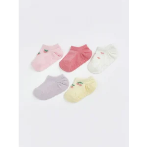 LCW Kids Pembe Kız Bebek Kaydırmaz Tabanlı Patik Çorap 5li