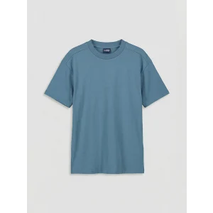 LCW Kids Mavi Bisiklet Yaka Basic Erkek Çocuk Tişört