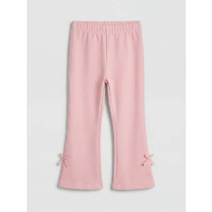 LCW Kids Pembe Fiyonk Detaylı Kız Çocuk İspanyol Paça Tayt