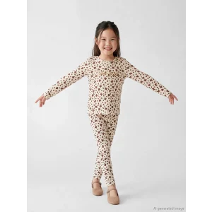 LCW Kids Ekru Baskılı Kız Çocuk Kaşkorse Tayt