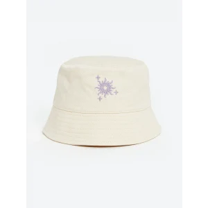 LCW ACCESSORIES Ekru Nakışlı Kız Çocuk Bucket Şapka