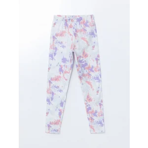 LCW Kids Karışık Beli Lastikli Batik Desenli Kız Çocuk Tayt