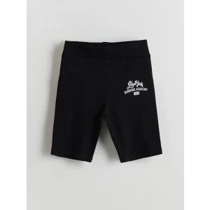 LCW Kids Siyah Beli Lastikli Kız Çocuk Kısa Tayt