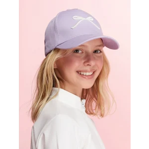 LCW ACCESSORIES Lila Fiyonk Detaylı Kız Çocuk Kep Şapka