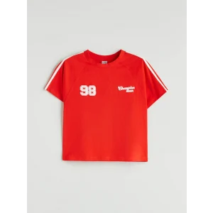 LCW Kids Kırmızı Bisiklet Yaka Kız Çocuk Tişört