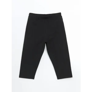 LCW Kids Siyah Beli Lastikli 3/4 Boy Kız Çocuk Tayt
