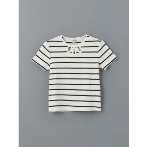 LCW Kids Siyah Bisiklet Yaka Kız Çocuk Tişört