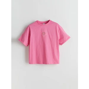 LCW Kids Pembe Bisiklet Yaka Kız Çocuk Tişört