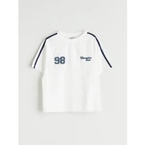 LCW Kids Ekru Bisiklet Yaka Kız Çocuk Tişört