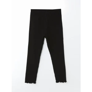 LCW Kids Siyah Beli Lastikli Kız Çocuk Basic Tayt