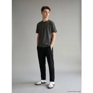 LCW Kids Siyah Beli Lastikli Erkek Çocuk Eşofman Altı