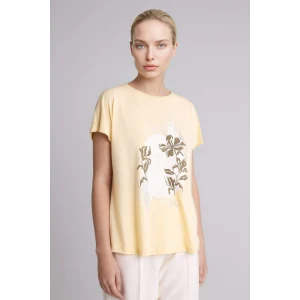 Defacto H1454AXBG366 Bej Bisiklet Yaka Baskılı Kısa Kollu Tişört