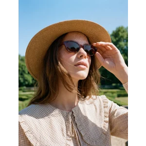 LCW Modest Bej Bebe Yaka Ekose Fırfırlı Bluz