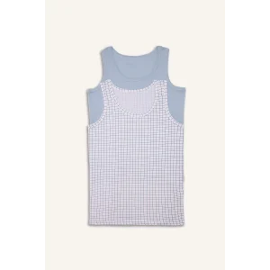 Defacto G8555A8BE789 Mavi 2li Atlet Erkek Çocuk