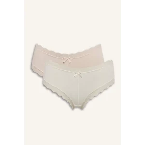 Defacto F0236AXPN36 Pembe Dantel Detaylı Micro 2li Hipster Külot