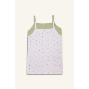 Defacto G8645A8WT34 Beyaz Çiçekli 2li Atlet Kız Çocuk