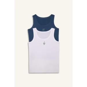 Defacto H0700A8IN103 İndigo Uzay Baskılı 2li Atlet Erkek Çocuk