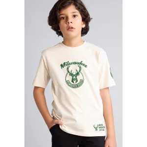 Defacto G7618A8ER117 Ekru NBA Mılwaukee Bucks Tişört Erkek Çocuk
