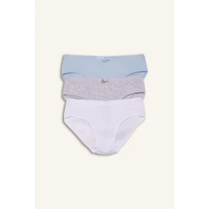 Defacto H0164A8WT34 Beyaz Ribana 3lü Slip Külot Kız Çocuk