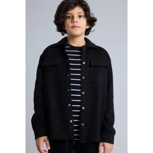 Defacto G4690A8BK81 Siyah Oversıze Gömlek Erkek Çocuk