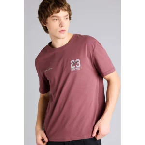 Defacto G3214AXBR494 Bordo REGULAR FIT Baskılı Tişört