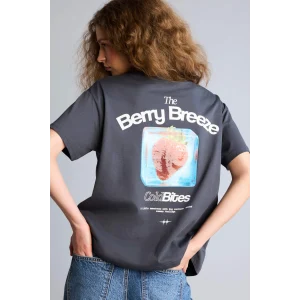 Defacto G8991AXAR191 Antrasit Oversıze Sırt Baskılı Tişört