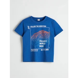 LCW Kids Mavi Bisiklet Yaka Erkek Çocuk Tişört