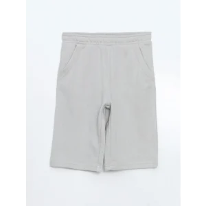 LCW Kids Gri Beli Lastikli Erkek Çocuk Bermuda