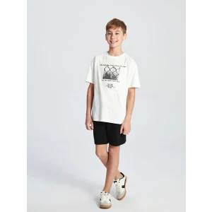 LCW Kids Siyah Beli Lastikli Erkek Çocuk Şort