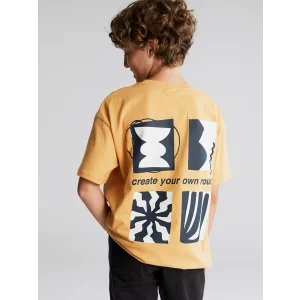 LCW Kids Sarı Bisiklet Yaka Erkek Çocuk Tişört