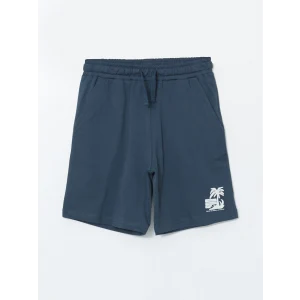 LCW Kids İndigo Beli Lastikli Erkek Çocuk Şort